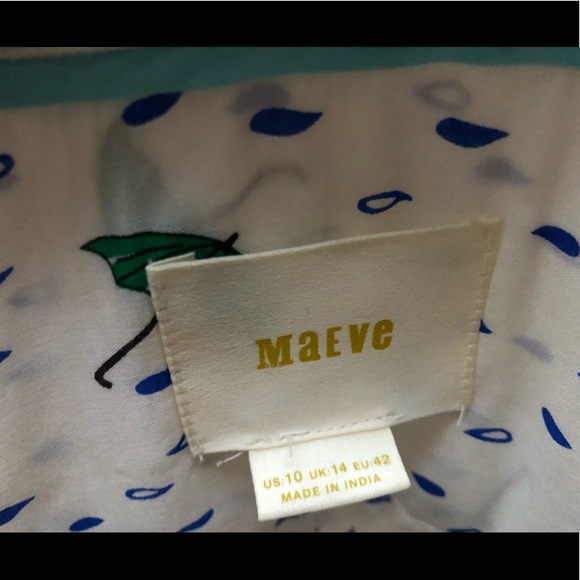 MAEVE Anthropologie umbrella button up blouse 10 - Picture 6 of 8
